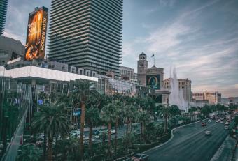 An upstreet view of venues in North Las Vegas