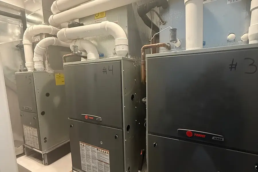 Multiple Trane HVAC systems ready for AC repair in Las Vegas